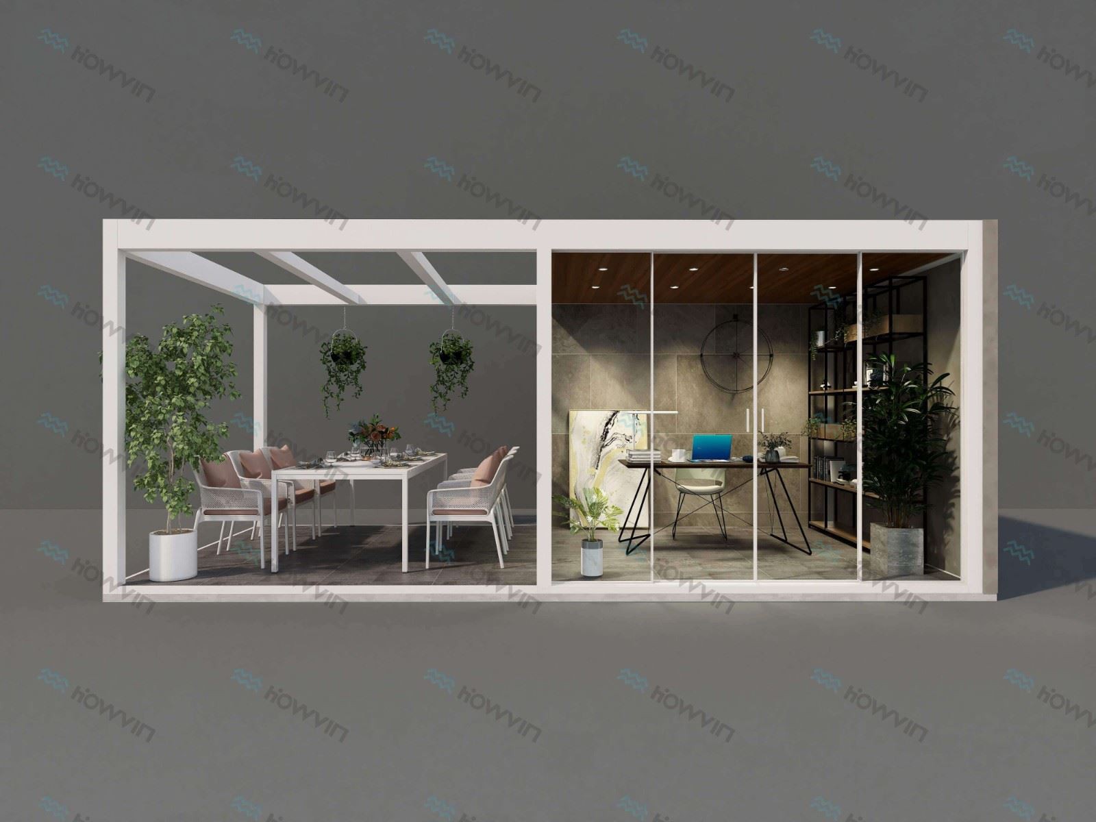 Patio Terrace Pergola-White Patio Terrace Pergola-White