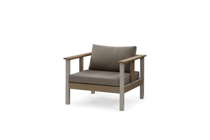 Aluminum Plast Wood Garden Sofa Set