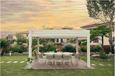 Howvin Kaplamalı Alüminyum Pergola Açık Elektrikli Alüminyum Alaşımlı Kaldırma Rüzgar Geçirmez Perde Güneşlik Teleskopik Perde Sunroom Balkon Ön Cam